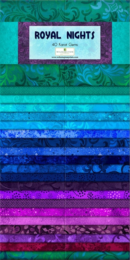 Royal Nights ~ 40 2-1/2 Strips ~ Wilmington Prints ~ Gems & Karats Collection