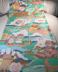 Fabric -RARE ViP Cranston Print Works Nursery Rhyme Characters 2.5 yards x 44″ W