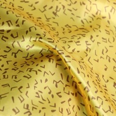 1Yard Lining Pajamas Robe Shirt Material Music Print Satin Charmeuse Fabric