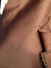 Brown Brushed Sanded “Silk” Poly w/ Stretch Yardage 45″ X 2 1/8 yds