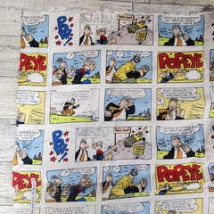 Pop-Eye Comic Strip King Features Syndicate 2005 HTF Fabric (45″Wx33″ Remnant