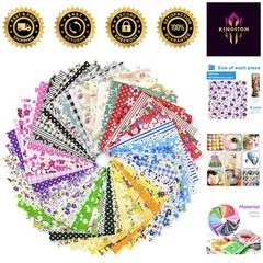 120 Multicolored 4” x 4” Cotton Squares – Ideal for Beginners & Kids’ Crafts