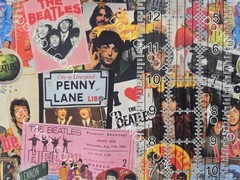 Custom 100% Cotton Woven Fabric Beatles Band Artist By The 1/4 Yard 9×56