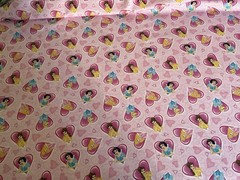 Fabric Flannel Cotton Disney princesses 43”x 28” 239