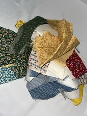 Large Lot Vintage Floral Fabric Pieces Scraps 3 Pounds Tiny Flowers 90’s