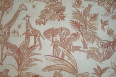 4 yds Premier Prints Fabric Meru Potters Wheel African Animal Toile Upholstery