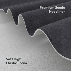 High Quality Dark grey Suede Headliner Fabric Car Interior Roof Liner Upholstery