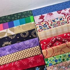 Fat Quarter Bundle 45 FQ Cotton Quilting Fabric Stash Builder Mixed Fabric Lot