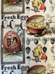 EGG HUNT BY J. Wecker Frisch RETRO VINTAGE EASTER COLLAGE FABRIC RILEY BLAKE HY