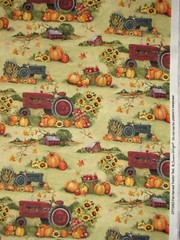 Susan Winget Tractor Fall Harvest Pumpkins Cotton Fabric Springs CP72563 By Yard