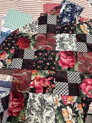 Cotton Mixed 35pc Fabric Scraps Lot Multicolor Patterns Quilting Crafts DIY 2lb