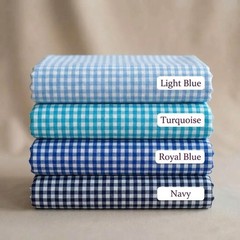 Neutral Gingham Fabric Poly Cotton Small Check 60 Inch Wide Brown Charcoal