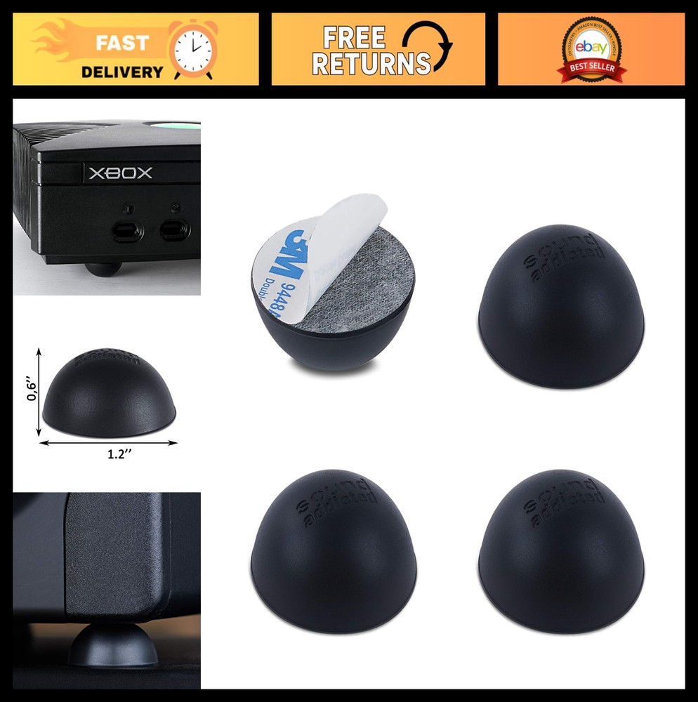 Silicone Isolation Feet 1.2″ (4 Pack) for Amplifiers & Audio Equipment, Non-Skid