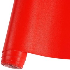 Solid Color Red Faux Leather Roll 10″X53″(25cmX135cm),Smooth