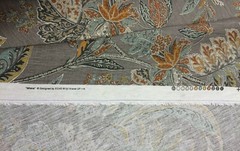KRAVET ISHANA TUMERIC GRAY FLORAL LINEN HIGH END MULTIPUSE FABRIC BY YARD 54″W