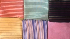 24-pc BOLD Scraps 12 Men’s assorted STRIPE shirt SLEEVES 100% cotton Quilting