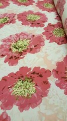 100% Rayon Challis Big Pink Blush Flowers Floral Soft Light Weight Dress By Yard