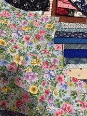 Cotton Mixed 35pc Fabric Scraps Lot Multicolor Patterns Quilting Crafts DIY 2lb