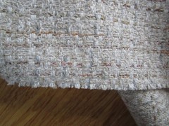 Off White Tan Pink Blue Rust Upholstery Mingled Linen Cot. Blend Fabric 14 Yds
