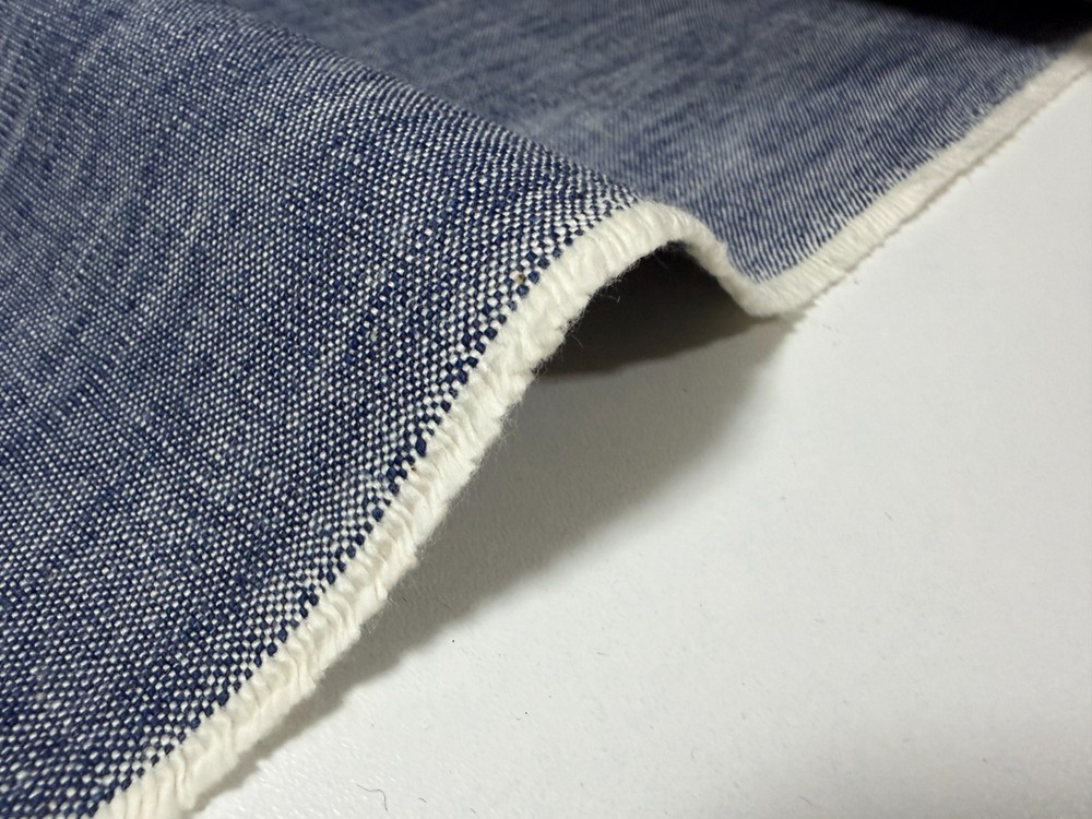 13 oz Japanese Indigo Cotton Heavy Oxford Fabric By The Yard