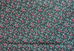 TINY MULTI FLOWERS ON GREEN VIP CRANSTON PRINT 100% COTTON FABRIC 18X43 INCHES