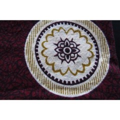 Cotton Sewing Fabric Real Wax Print Asian Circle Mandalas 1 – 7/8 yd x 42″