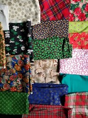 Christmas 100% Cotton Fabric Remnants Quilting Crafts – Half Pound