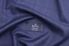 Reda Timeless Blue Tonal Check 4.3 m. quality suiting fabric made in Italy