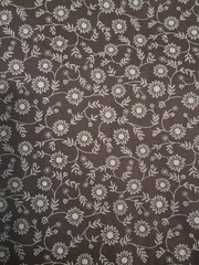 David Textiles Cotton Floral Fabric 1.5 Yds x 45″, Gray On Black