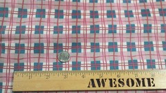 Vintage Primitive Mauve Pink Blue Calico Plaid Tiny Check Quilt Doll Fabric Lot