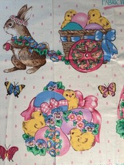 Fabric RARE Panel “CottonTails” Easter Spring Fabric Traditions 17.5″ L x 44” W