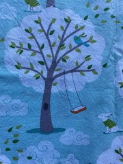 MICHAEL MILLER FABRIC~Patty Sloniger~BACKYARD BABY~Windy Day~TREE SWING~Bird Dog