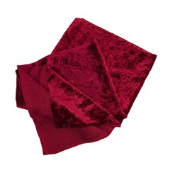 Maroon Red Velour Fabric Velvety Plush Stretch Knit Apparel Material Remnant