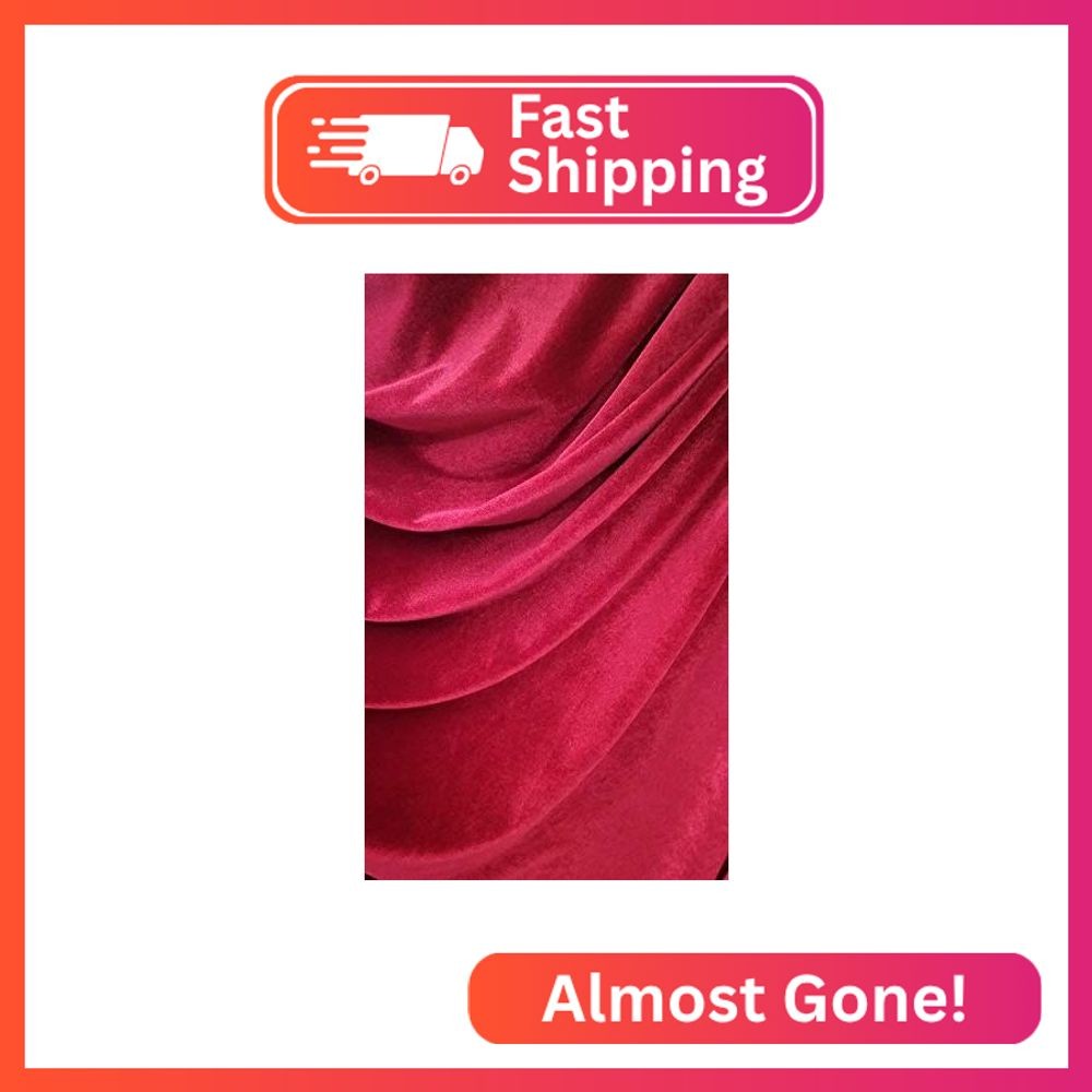 Valentina Textile Inc, Stretch Velvet Fabric, 60″ Wide, by The Yard, 1 Qty = 1 Y