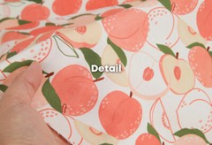 OEKO-TEX Fruits patterned Fabric made in Korea by the Half Yard