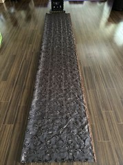 Faux Silk Taffeta Fabric W60”xL4.2Yds Dark Brown Flower Confetti Special Events