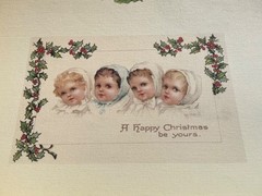 Milliken Printed Treasures old Christmas cards Images on Puma Cotton Fabric