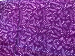 VINTAGE CONCORD FABRIC Purple Silky Acetate 2 yards Geometric Abstract Boho