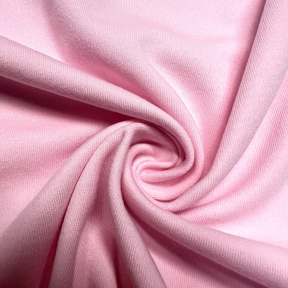 Light Pink Cotton Poly Knit Interlock 60″ W Soft Fabric Lot of 5 Yards for $15