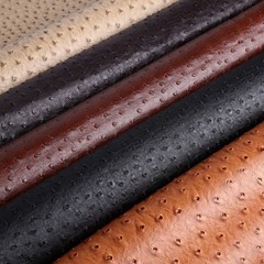 Dark Brown Faux Leather Ostrich Fabric 54″ Width 1.0mm Thickness Marine Vinyl…
