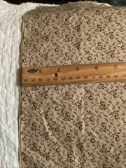 Brown & Tan Calico Floral Cotton Fabric Half Yard X 44” Wide