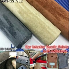 Self Adhesive Faux Suede Fabric Wrap Film Sticker Stretch DIY Car Interior Craft
