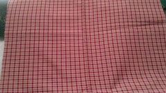 Fabric Benartex Burgundy and Off-White Calico Gingham Squares 18″ x 28″ $3.25