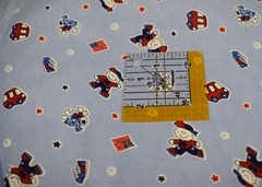 Cotton Flannel 4 yards x 44″ boy dog car flag RED WHITE BLUE patriotic 4th July