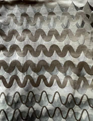Couture Ripple Effect Silver Blue 24″x24″ Designer Fabric Remnant