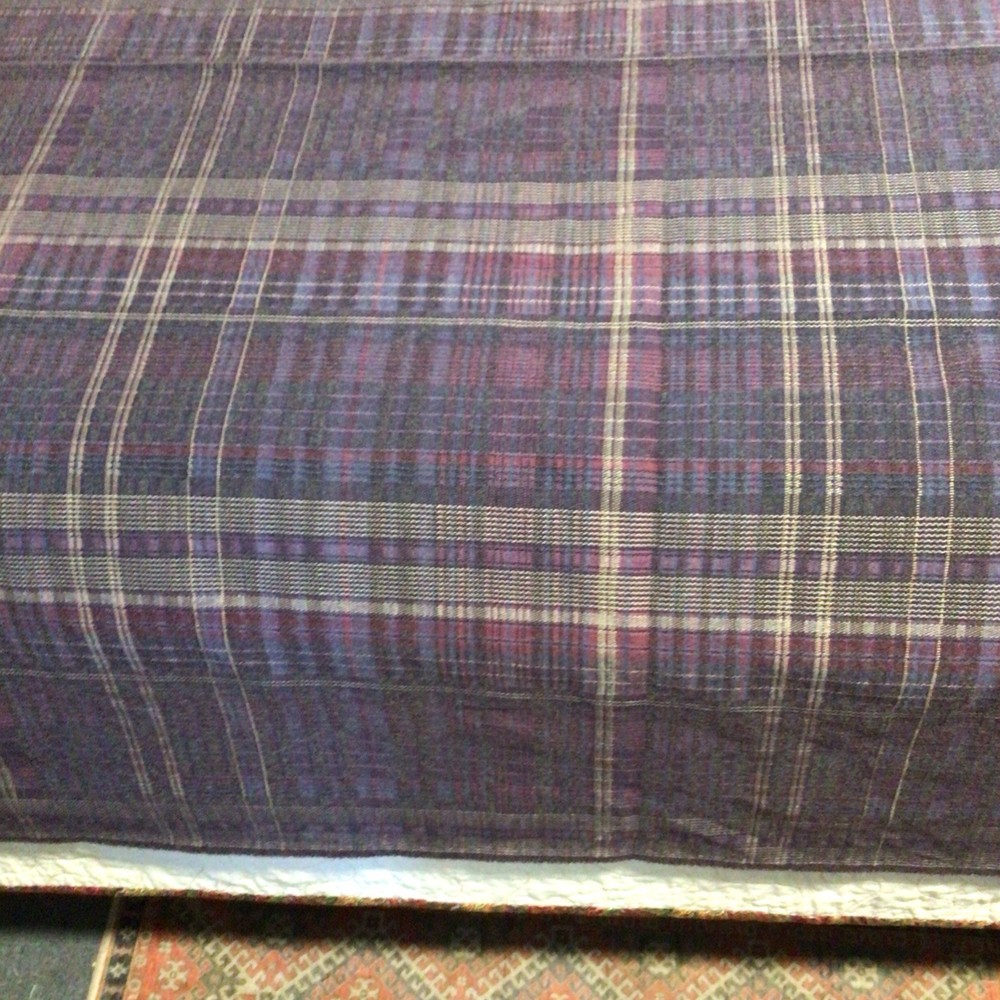 Bonded Wool Fabric 1.75 Yards X 60” Wide Heathery Plum Plaid Create Sew It