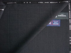 DORMEUIL 85% WOOL15% MOHAIR “WEFT STRETCH” SUITING FABRIC MADE IN ENGLAND- 3.4 m