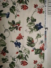 Botanical Orchard Trail WAVERLY Fabric Cotton Drapery BTHY 18 x 54″ Grapes Vines