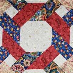 Springs Cheater Quilt Fabric Hexagons 1 Yard