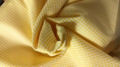 Yellow Gingham Fabric Yarn dyed woven Rayon Poly Yardage 122″ x 45″ w